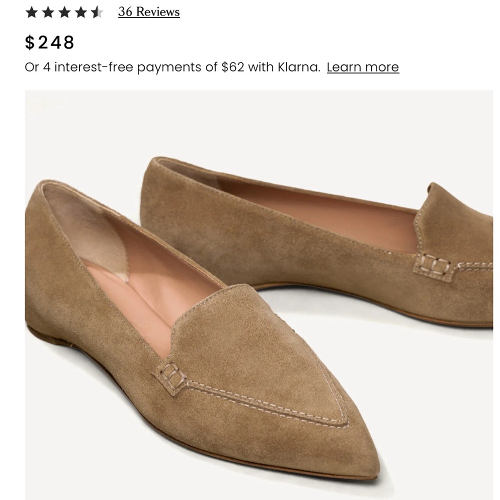 M. Gemi suede flats. New with box, only worn around the house.